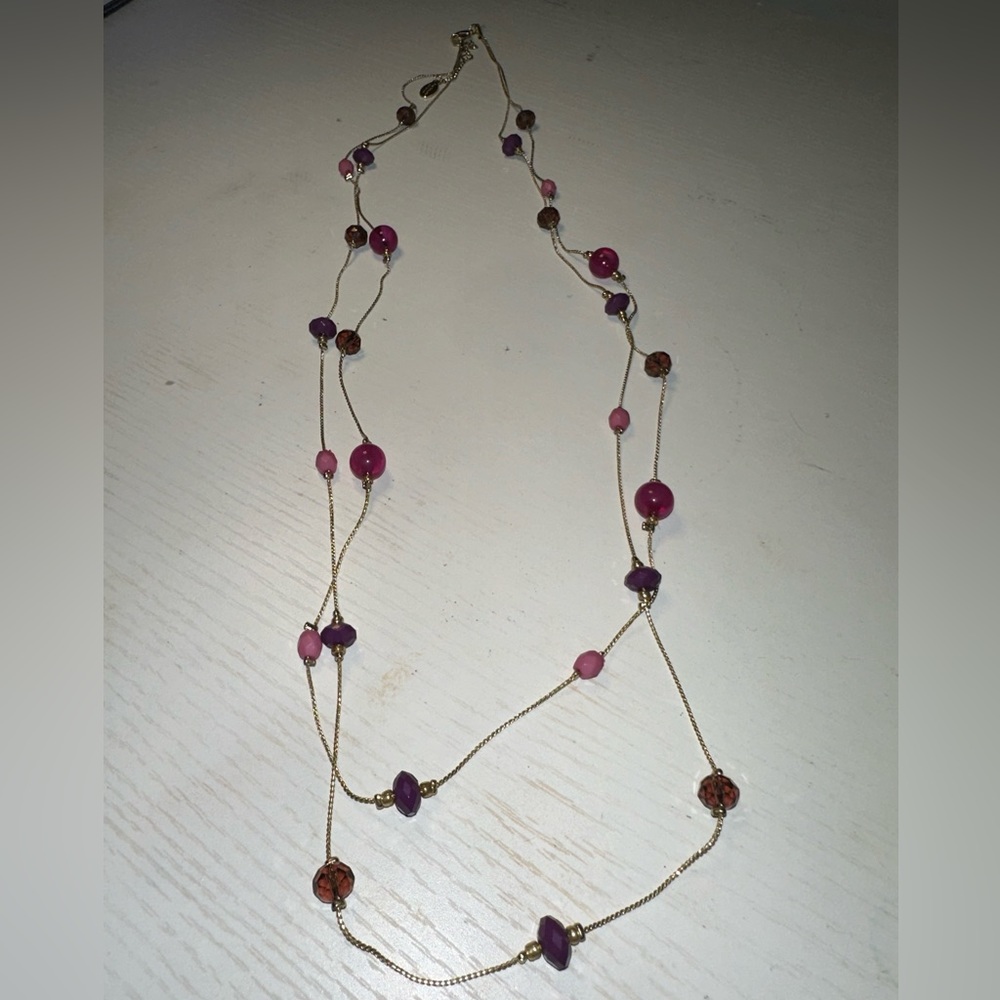 Purple Double Layer Necklace!!